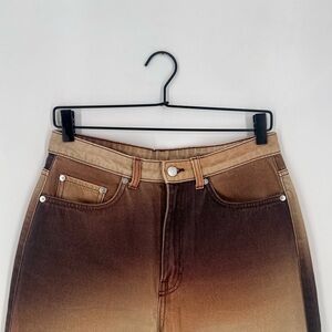 Weekday Rowe Blurred High Waisted Straight Leg Abstract Jeans